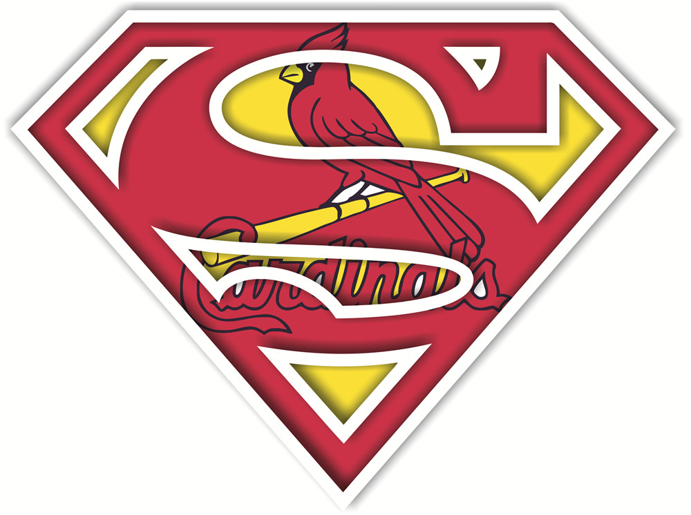 St. Louis Cardinals superman logos fabric transfer